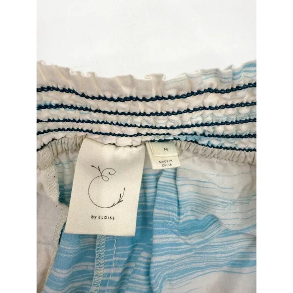 By Eloise Pants Womens Medium Ivory Woodland Animal Print Elastic Anthropologie - Picture 3 of 14